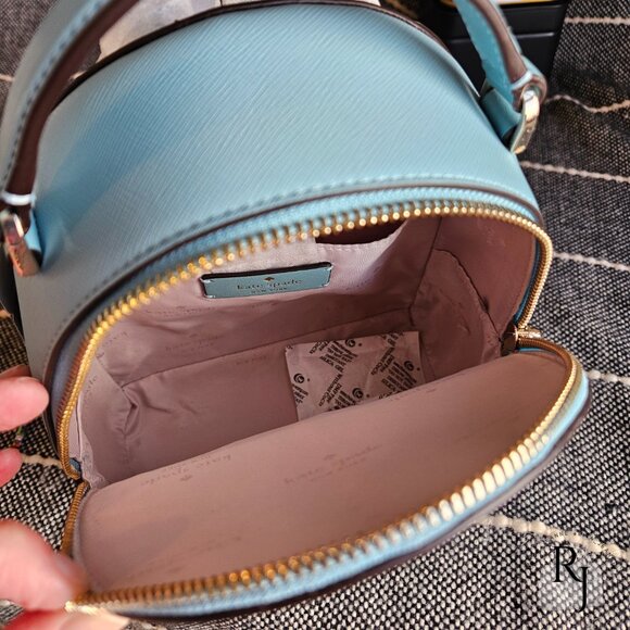 #10 Kate Spade Schuyler Mini Backpack and Wristlet – Smoky Blue - Picture 11 of 16